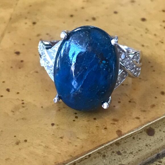 Natural Shadowkite Sterling Silver Ring Size 7 - Picture 9 of 9